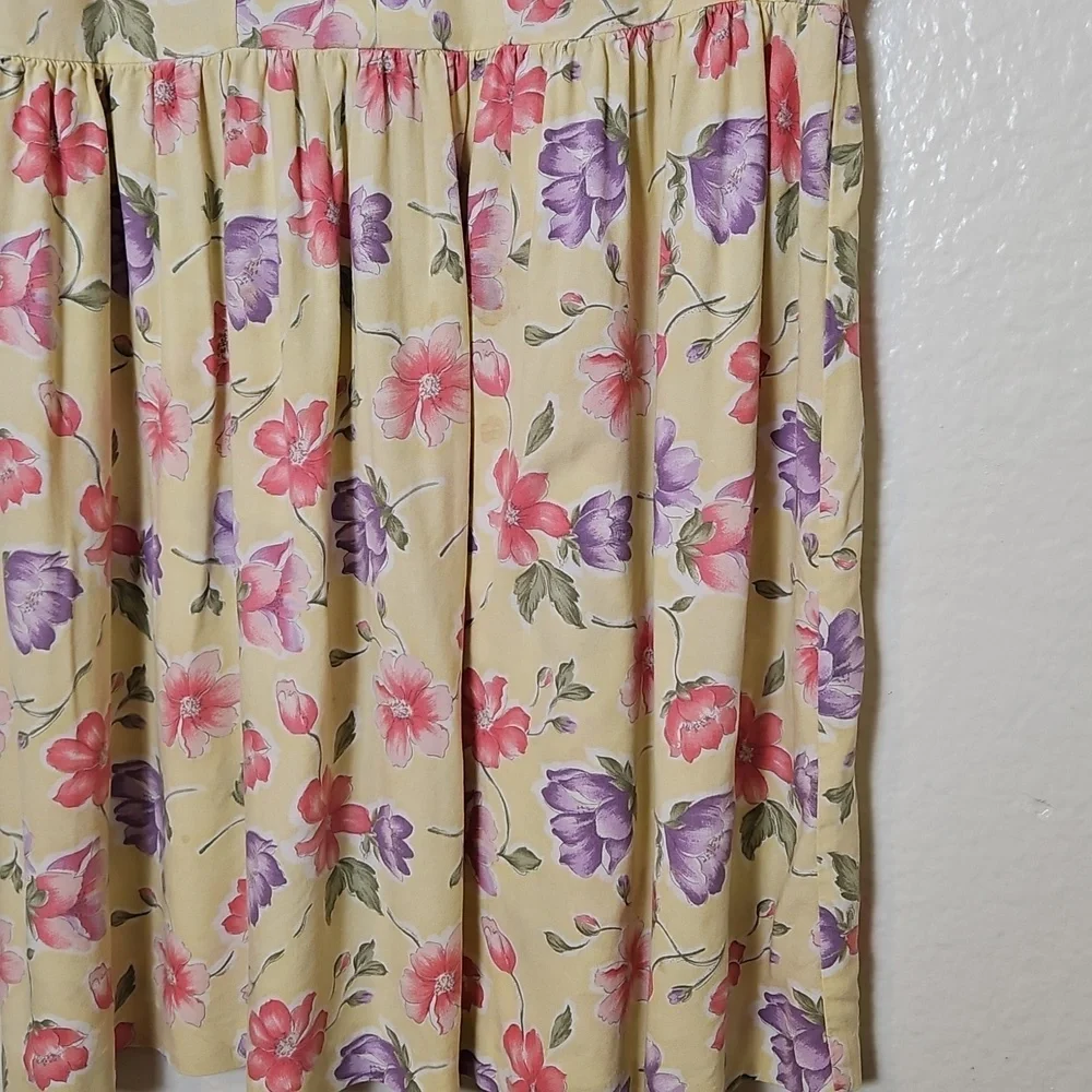 Floral Vintage Yellow Dress